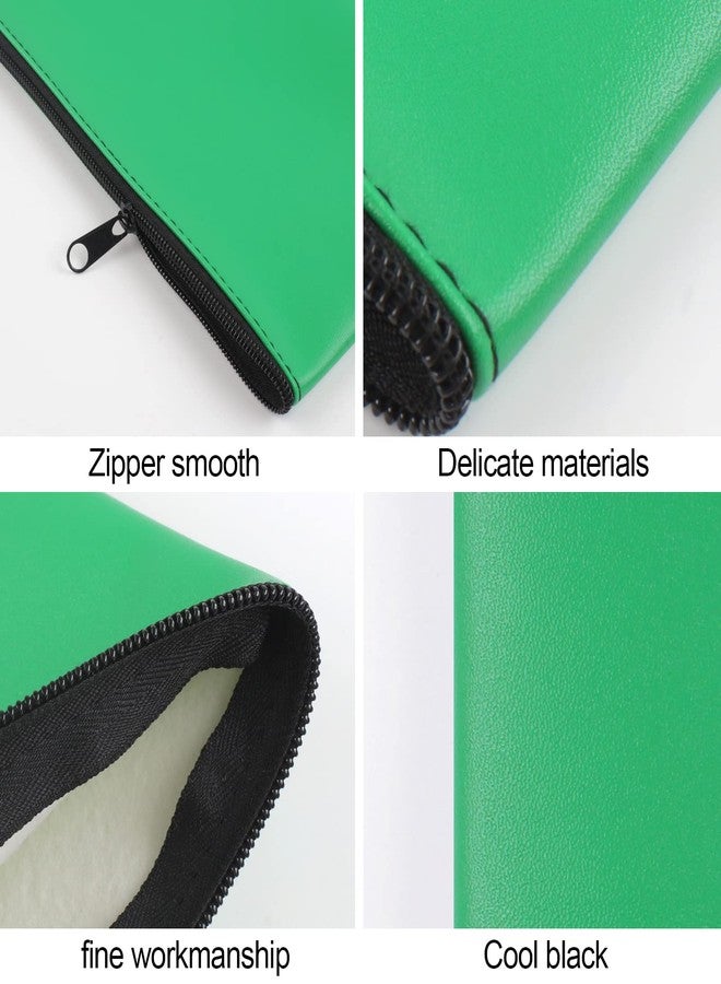 Joyberg 2 Pieces Money Bags With Zipper , 11x6.1 inch Money Pouch, Bank Bag, Cash Bag , Check Wallet, Cosmetics(Green) - Image 4